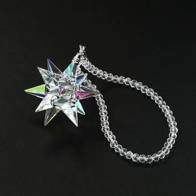 Inspire Select AB Crystal Meteor Hammer Car Pendant Rainbow Suncatcher Hanging Ornament For Rearview Mirror & Home Decor AB Crystal Meteor Hammer Car Pendant Rainbow Suncatcher Hanging Ornament For Rearview Mirror & Home Decor