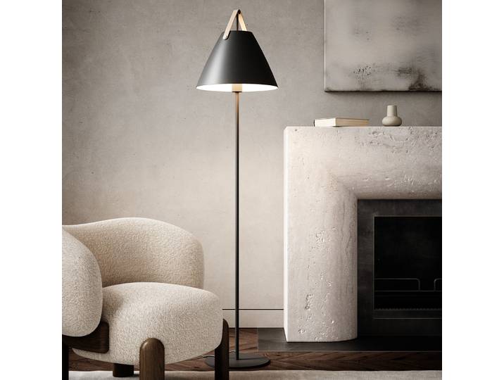 Lampe sur pied Strap Black - DFTP DFTP by Nordlux - Salon / séjour - Scandinave - Métal - Avec abat-jour