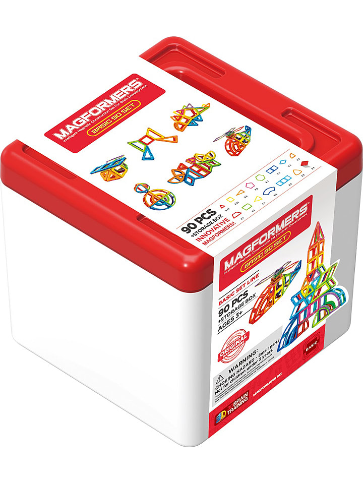 MAGFORMERS 90tlg. Magnetspielset "Basic" mit Aufbewahrungsbox - ab 3 Jahren - onesize