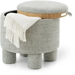 Tchibo - Sitzpouf mit Tablett - olivgrün