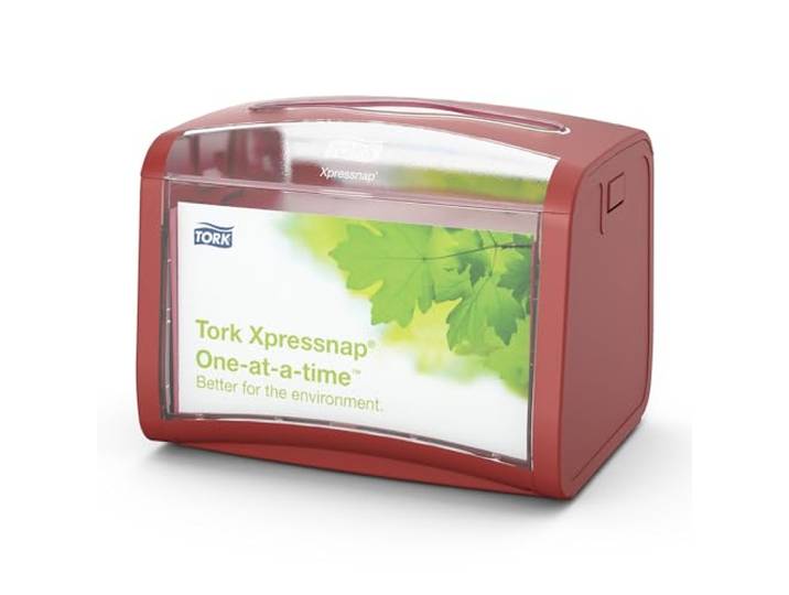Tork Xpressnap® Tabletop Servetdispenser Rood N4, Signature Lijn, 15,5 x 20,1 x 15 cm, 272512