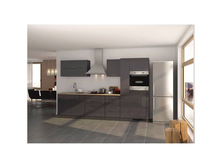Apothekerschrank Mailand 30 x 200 x 60cm Grau/Graphit