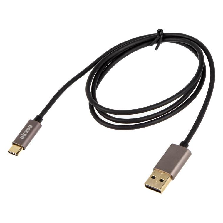 Akasa USB 2.0 Kabel, Typ C an Typ A (1 m, USB 2.0) (AK-CBUB32-10GR)