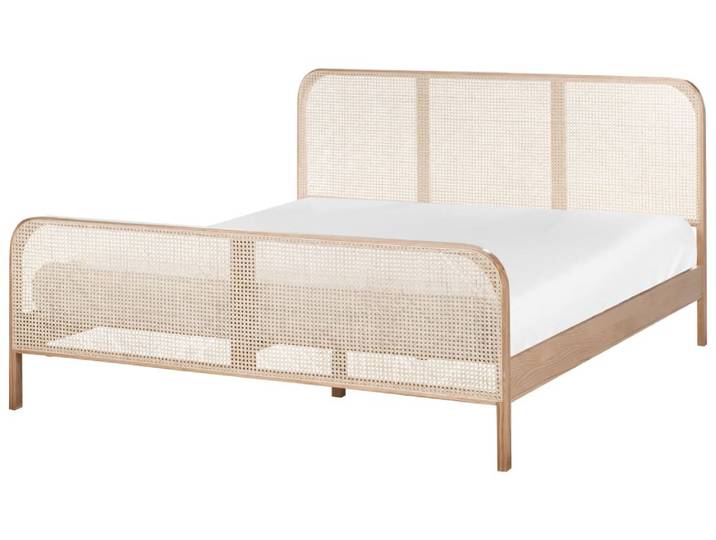 Lit double en bois marron 180x200