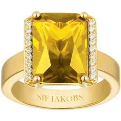 Sif Jakobs Jewellery SJ-R42267YELCZ-YG Damenring Roccanova Altro Grande Goldfarben, 54/17,2