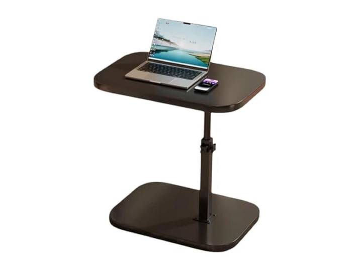 Ayztantine Sofatisch mit Rollen C-Form Foldable Sofa Edge Table Adjustable Height Flip Desktop