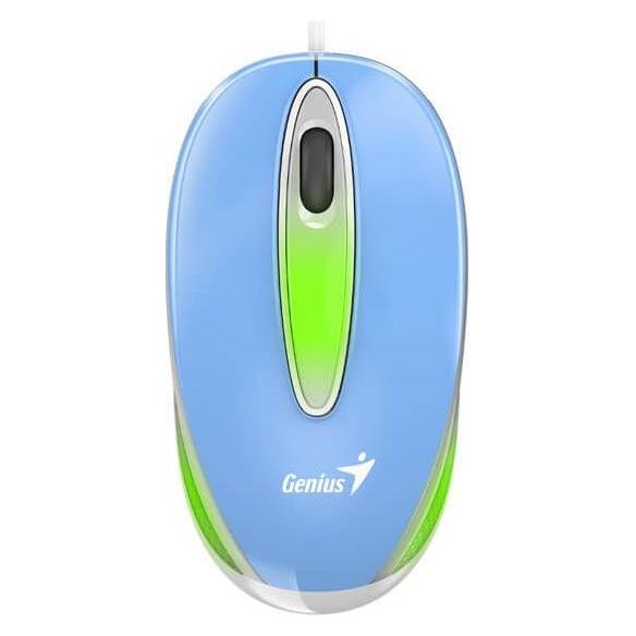 Genius DX-Mini Optische kabelgebundene Maus mit blauer RGB-Hintergrundbeleuchtung / 1000 dpi / USB (Kabelgebunden) (31010025406)