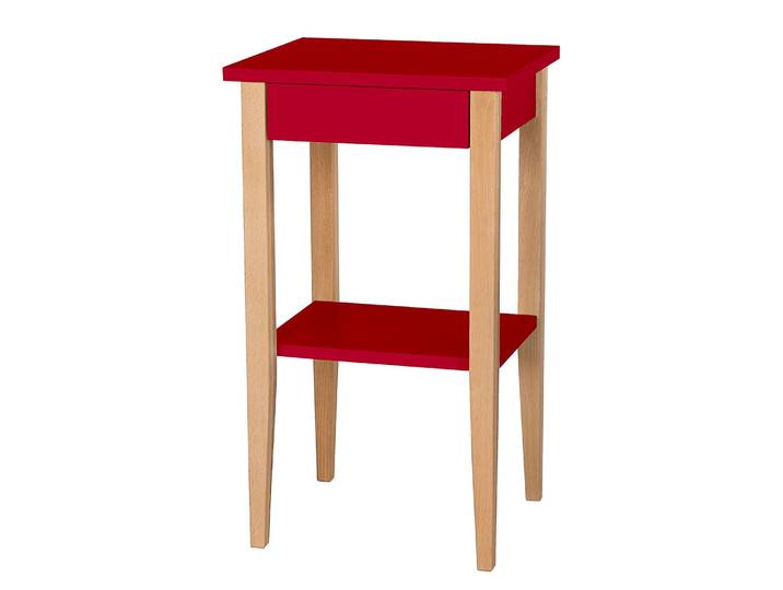 Nachttisch 40 x 70 x 35cm Rot/Rot