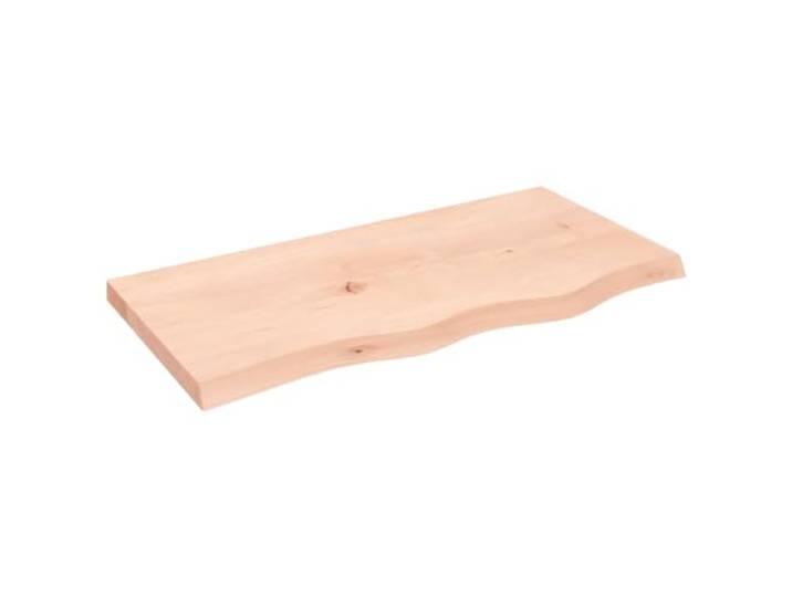 GFDWPUY Tischplatte 80x40 cm Massivholz Eiche Unbehandelt Naturkante, Handgefertigt, DIY-Projekt, Vielseitig Kombinierbar, Individuell