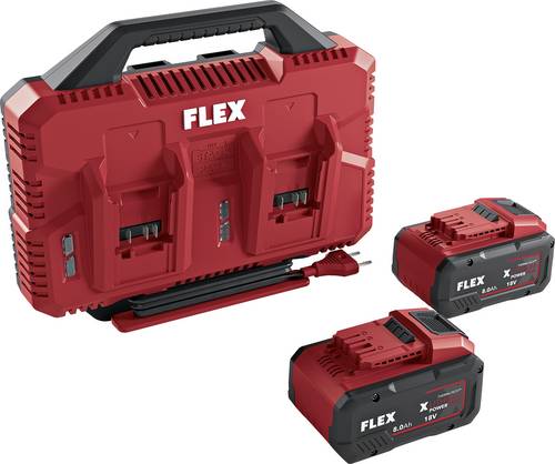 Flex 534912 Stack Pack + 2x 8Ah Werkzeug-Akku und Ladegerät 18V 8Ah