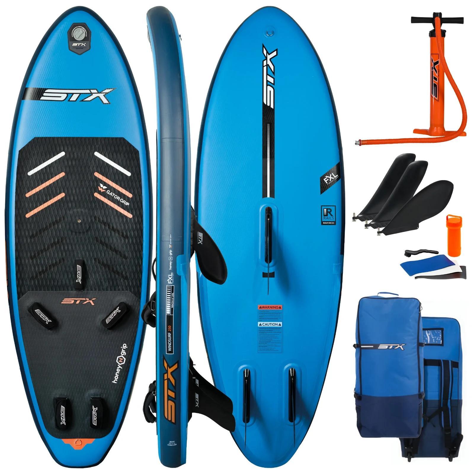 STX iWindsurf RS 250 SUP Windsurf Board FXL aufblasbar Komplett Set 250x84cm