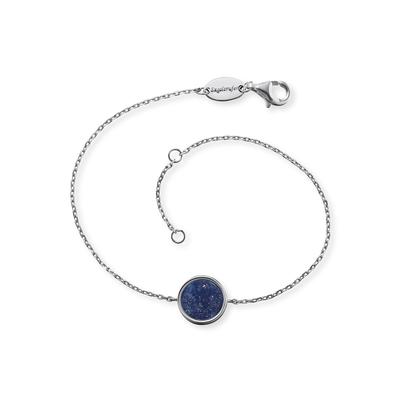 Silberarmband ENGELSRUFER "POWERFUL STONE LAPISLAZULI", bunt (silberfarben, blau, blau), Armbänder, Damen, 19cm, Silber 925 (Sterlingsilber), Silberarmband, mit Zirkonia (synth.)