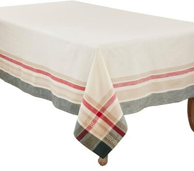 Saro Lifestyle Merry Pines Dobby Tablecloth