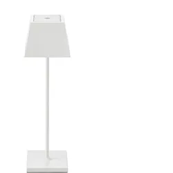 Sigor Akku-Tischleuchte Nuindie 370mm schneeweiß eckig 2,2W FlexMood 2200K/2700K IP54 168/197lm Ra85