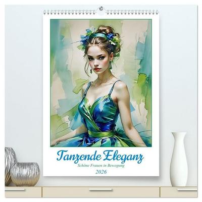Tanzende Eleganz (hochwertiger Premium Wandkalender 2026 DIN A2 hoch), Kunstdruck in Hochglanz