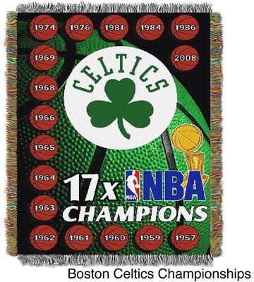 The Northwest Co NBA Boston Celtics Woven Tapestry Throw