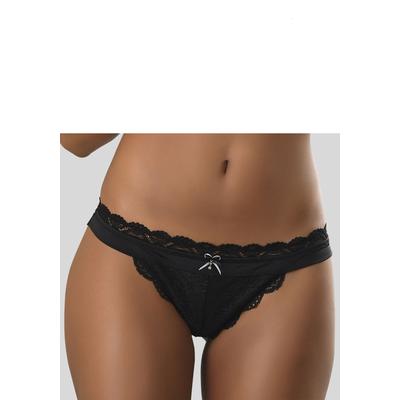 String LASCANA "aus Spitze, als Dessous-Set kombinierbar", Damen, Gr. 36/38, schwarz, Spitze, Obermaterial: 90% Polyamid, 10% Elasthan, figurbetont, Unterhosen String, sexy Unterwäsche, sexy Dessous, Reizwäsche Damen