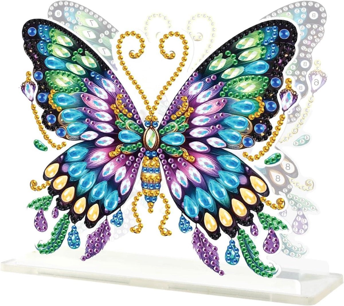 Handgemaakte kleurrijke servetdispenser voor decoratie - Breedte: 15 cm