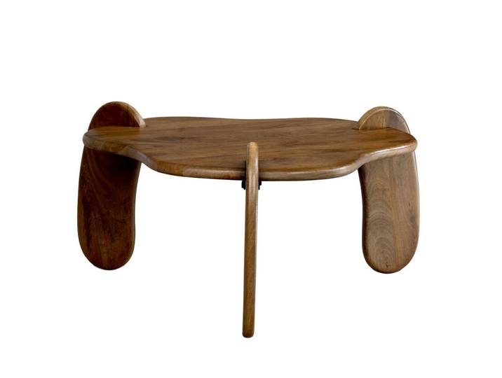 Couchtisch Mango massiv 78 x 78 cm Braun