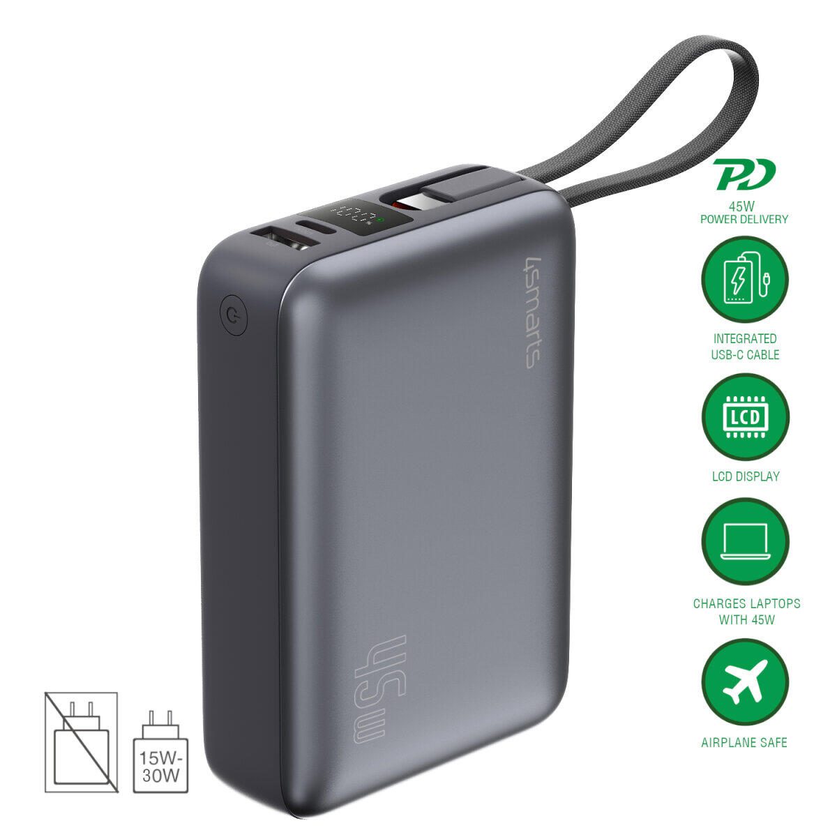4smarts Powerbank Enterprise Compact 20.000 mAh 45W - spacegrau 541409