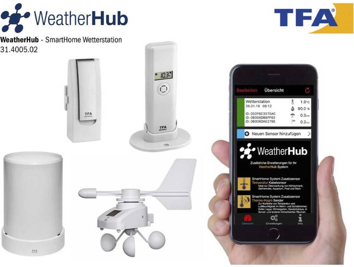 TFA - Wetterstation-Set WEATHERHUB 31.4005.02 - weiß