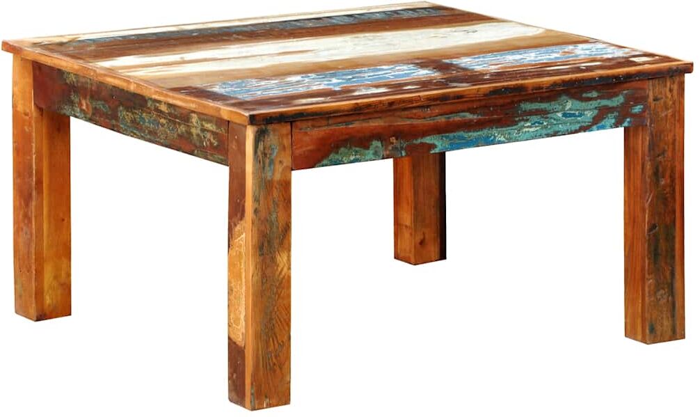 vidaXL Table basse carrée Bois de récupération