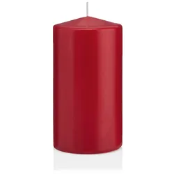 Wiedemann Kerzen dunkelrote Stumpenkerzen in Cello 100 x 60 mm, 16 Stück