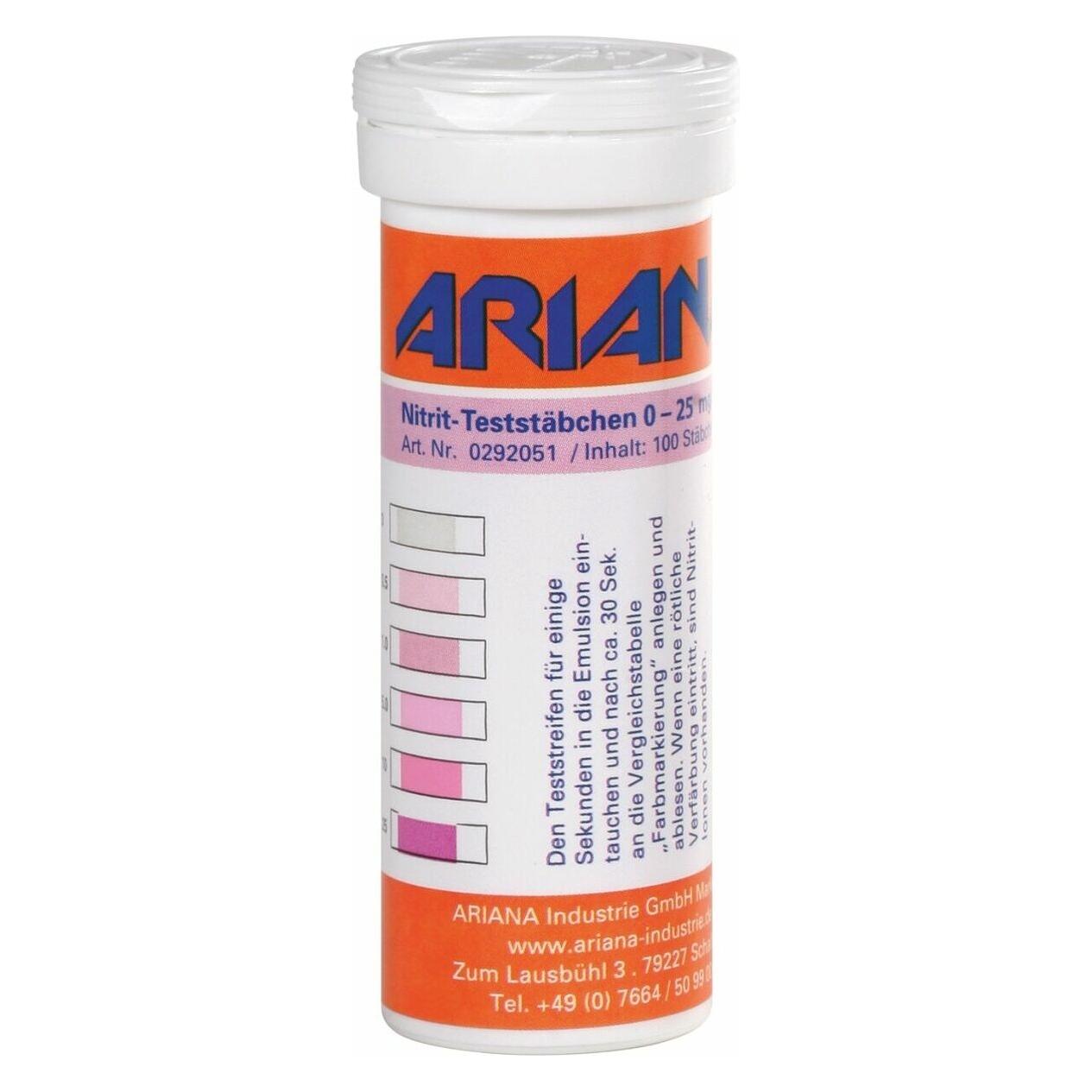 Ariana Messstäbchen TRGS 611 Nitrit-Gehalt 0-25 mg/l 100 St. (292051)
