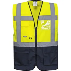 Warnweste Executive "WARSCHAU" Kl. 1 - M - gelb/marine