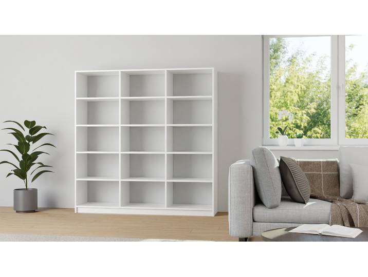 Raumteiler Regal MDF Beschichtet MDF Weiß matt