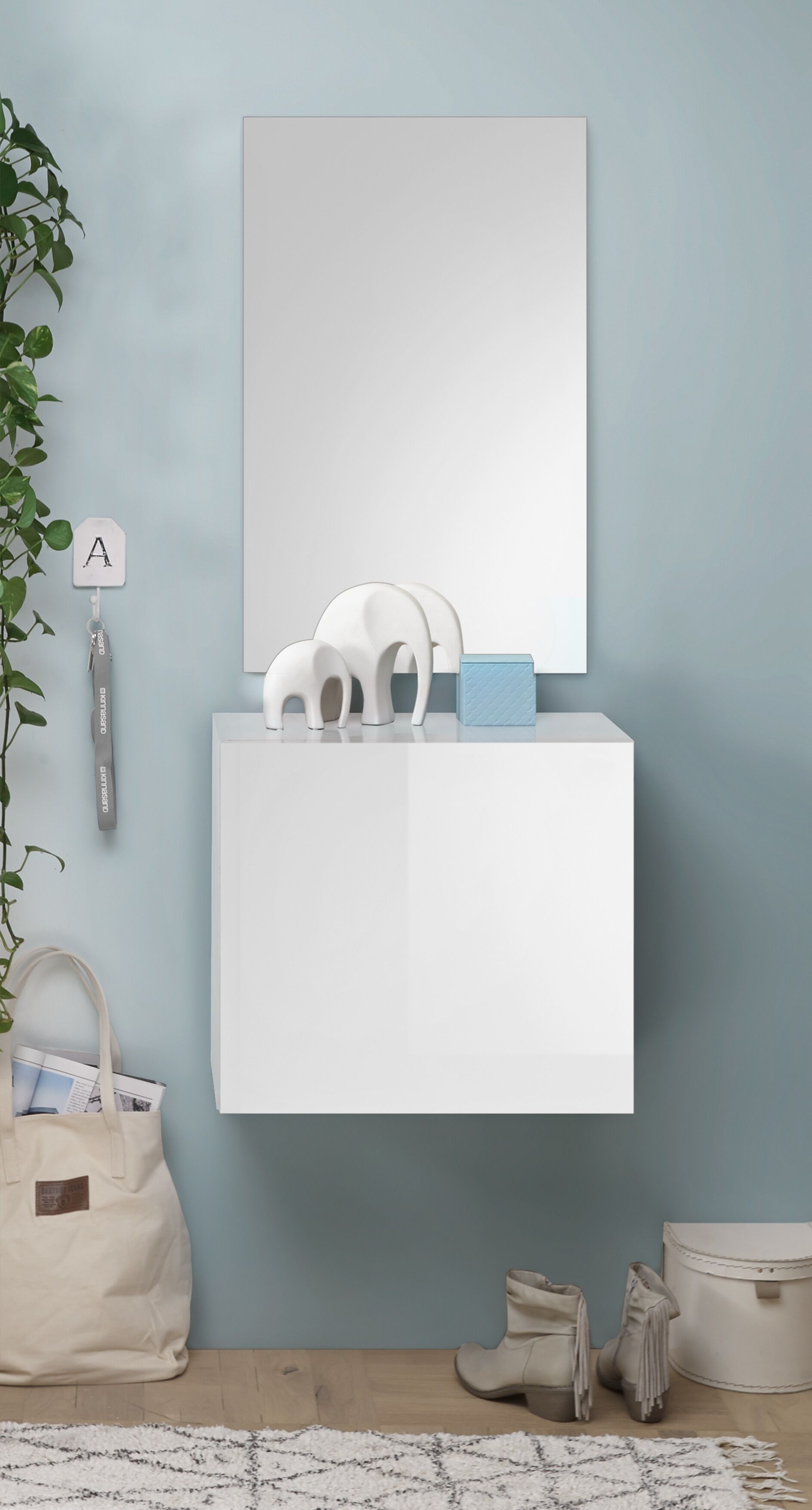 Garderobenschrank HOME AFFAIRE "Infinity", weiß, B:55cm H:50cm T:30cm, Schränke, Garderobenschrank