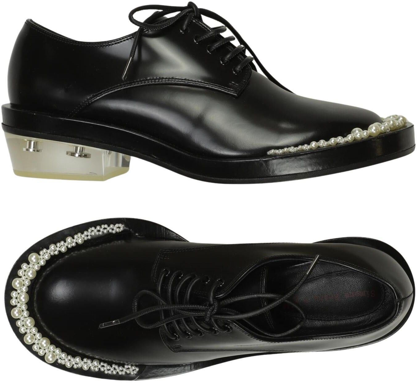 Simone Rocha x H&M Damen Halbschuh, Schwarz, Gr. EU 38, Leder - Second Hand