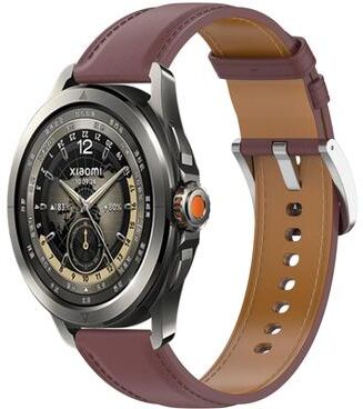 United Xiaomi Watch S4 Band Genuine Leather Watch Strap With Stainless Steel Quick Release Buckle dark Brown