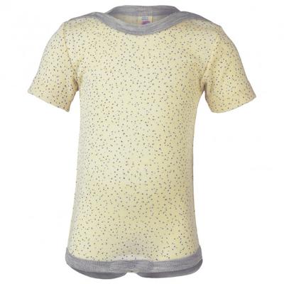 Engel - Baby-Body Kurzarm mit Druckknöpfen an den Schulter - Merinounterwäsche Gr 98/104 beige