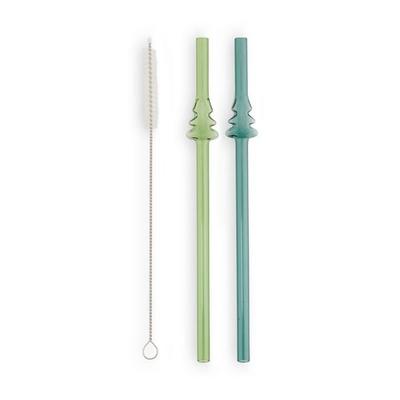Glasstrohhalme figurativ, 2er-Set