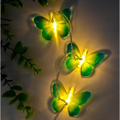 Combo Retail Shop LED Battery powered Butterfly Light String, Fairy Lights For Wedding, Birthday Party, Room, Garden, Bedroom green