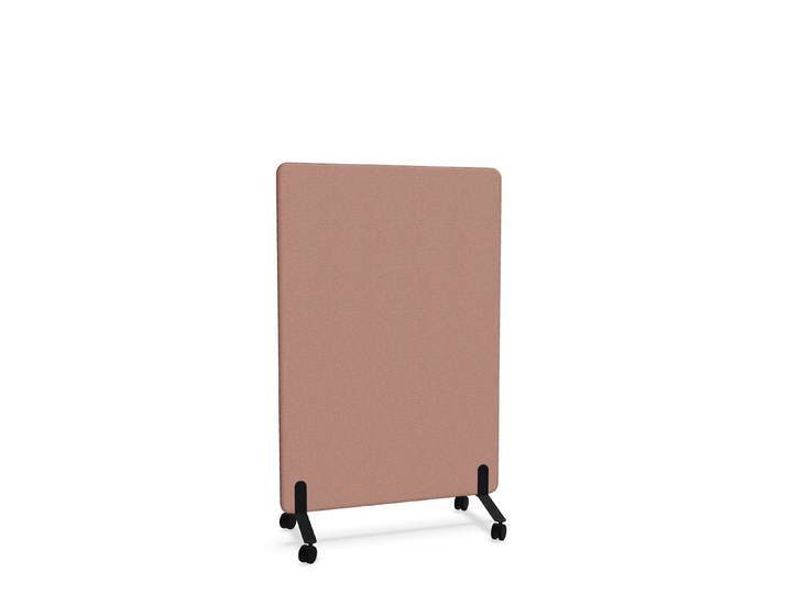 Trennwand Mdd Sonic 100x145 cm, auf Rollen, Rosa/Schwarz, Neu