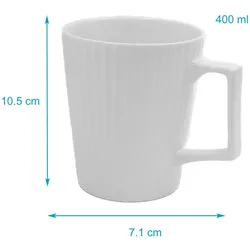 Intirilife, Tasse, Kaffeetasse in Feinschliff Optik (400 ml, 4x)