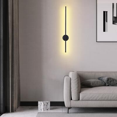 Friendly Fresh Finds Modern Wireless Wall Light Rechargeable Wall Sconce With Remote Control For Bedroom Hallway black 1pcs