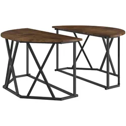 vidaXL Couchtisch Geräucherte Eiche 80 x 80 x 42 cm