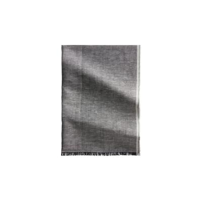 Schal MARC O'POLO "aus Leinen und Bio-Baumwolle", Herren, grau (schwarz), Obermaterial: 65% Leinen, 35% Baumwolle, unifarben, Modetücher Schal