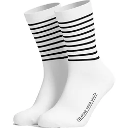 PIPPO Socken Streifen schwarz/weiß 43-45