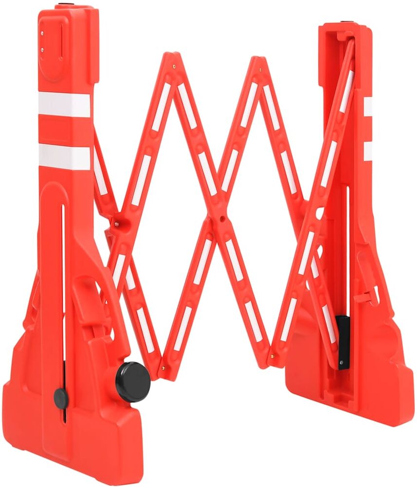 vidaXL Barrière de circulation pliable Rouge 210x50x105 cm