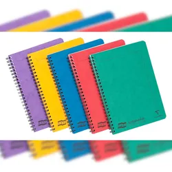Clairefontaine 10x Europa Notemaker, Doppelspiralheft A5, 60 Blatt liniert abtrennbar - Sortierung A 4850Z