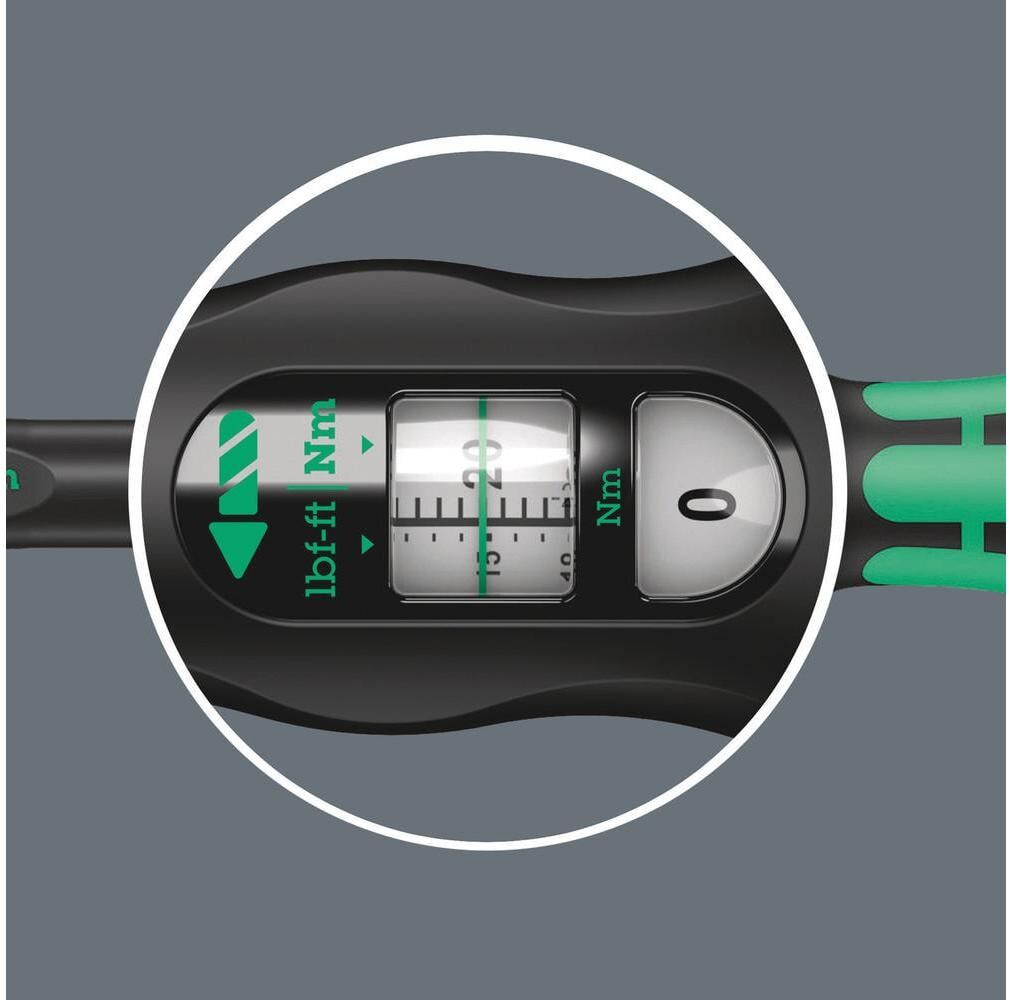 Drehmomentschlüssel WERA "Wera Click-Torque C 1 Drehmomentschlüssel", grün (bunt), B:6cm H:6cm L:39,5cm, Schraubenschlüssel, Drehmomentschlüssel bunt Einheitsgröße