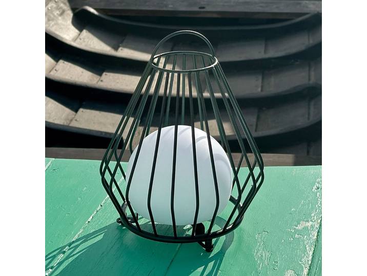 Lanterne LED rechargeable Evesham, Ø 30 cm, verte, IP54 - Dyberg Larsen - Terrasse - Scandinave - Métal - À ampoule unique