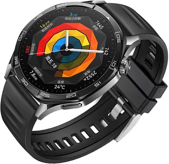 INF Kompatibel mit Huawei GT5 Armband: Wellenförmiges Sportarmband für Huawei WATCH GT5 Schwarz