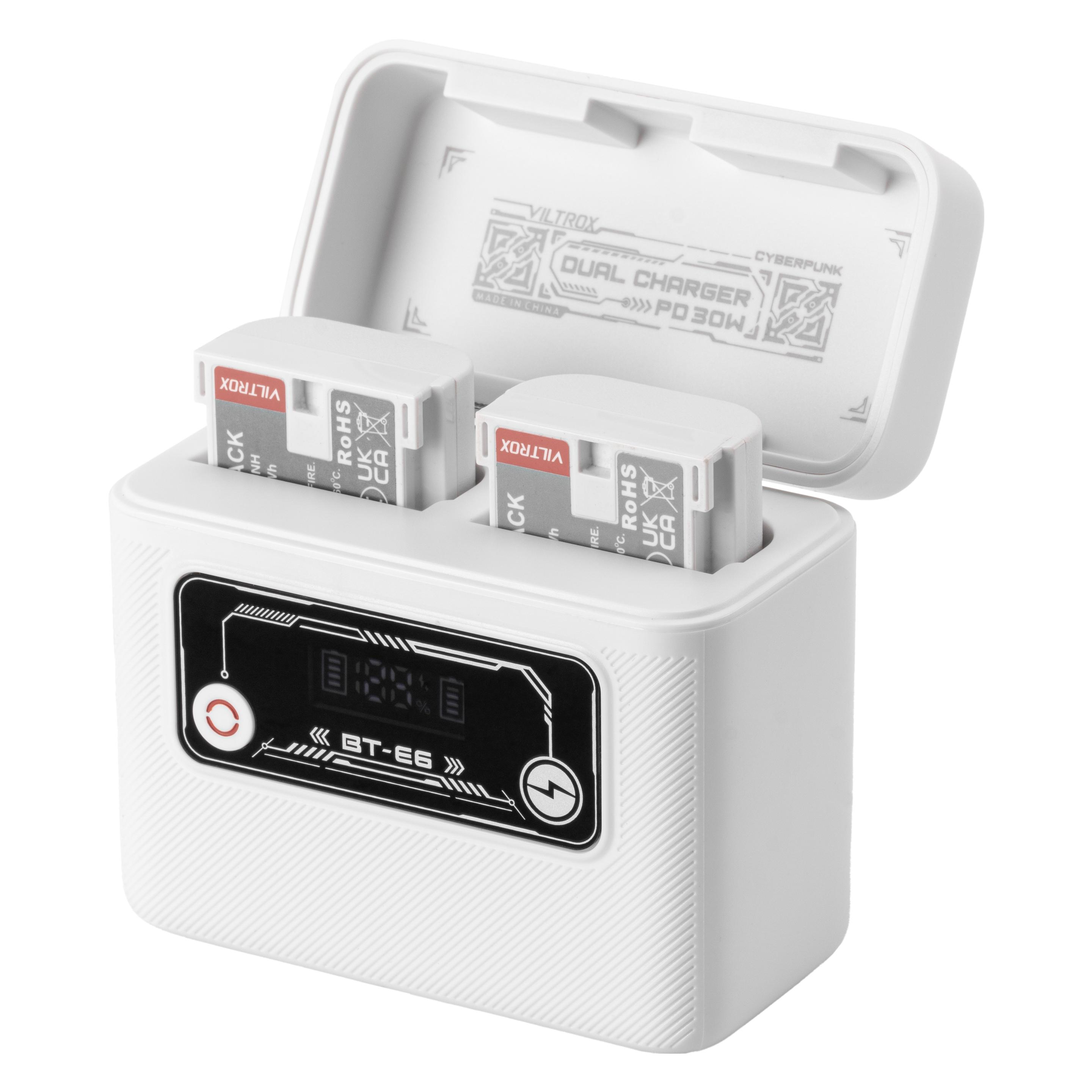 Viltrox Camera Battery Charging Case Power Bank for Canon LP E6 (Kamera Akku) (BT-E6)