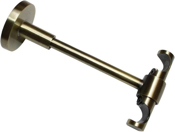 Deckenträger für Sichtschutz GARDINIA Memphis , grau (messingfarben), Metall, Sichtschutzbefestigungen, Deckenträger für Sichtschutz, Serie Einzelprogramm Memphis Ø 16 mm