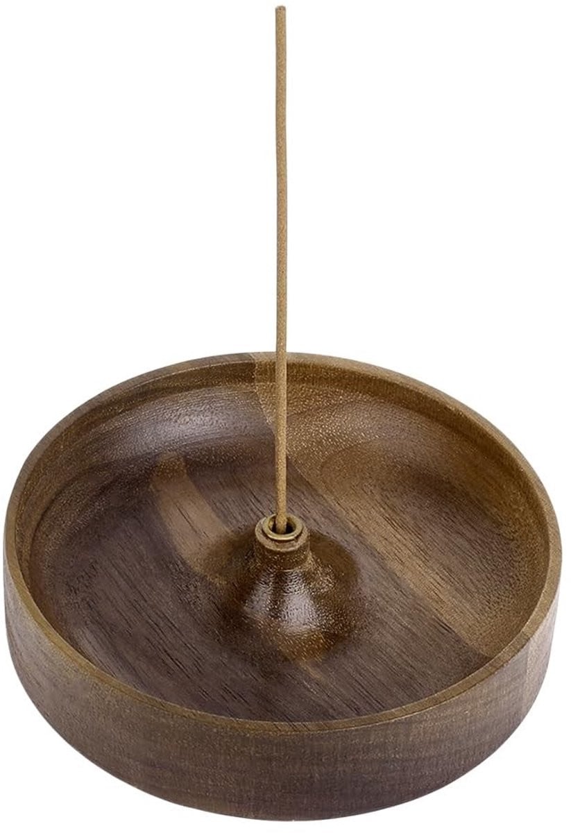 Dailygoods Wierookbrander Walnoot - Duurzame Houten Wierookhouder voor Aromatherapie en Meditatie